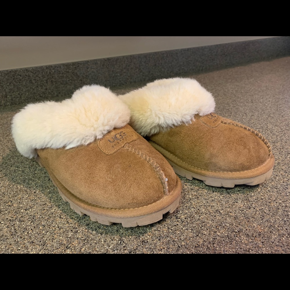 UGG Coquette Slippers Suede Sheepskin Chestnut